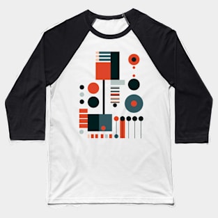 Mid Century Geometry Baseball T-Shirt